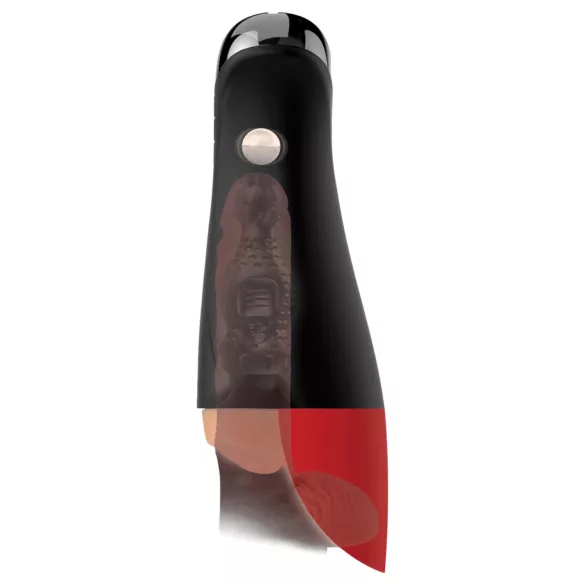 PDX Elite Fuck-O-Mat Pro XL - stimulierter, saugender Vibrations-Masturbator (schwarz)