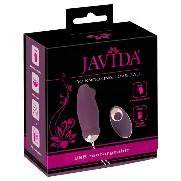 Javida - Funkelndes, pulsierendes Vibro-Ei mit Fernbedienung (Lila)
