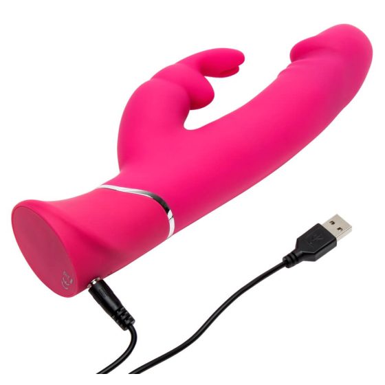 Happyrabbit Dual Density - wasserdichter Vibrator mit Klitorisarm (Pink)