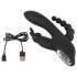 SMILE Triple - Wiederaufladbarer, wasserfester 3-armiger Vibrator (Schwarz)