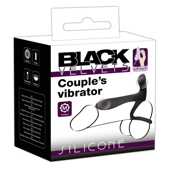 Black Velvet - Akku, 2in1 Paarvibrator & Penisring (schwarz)