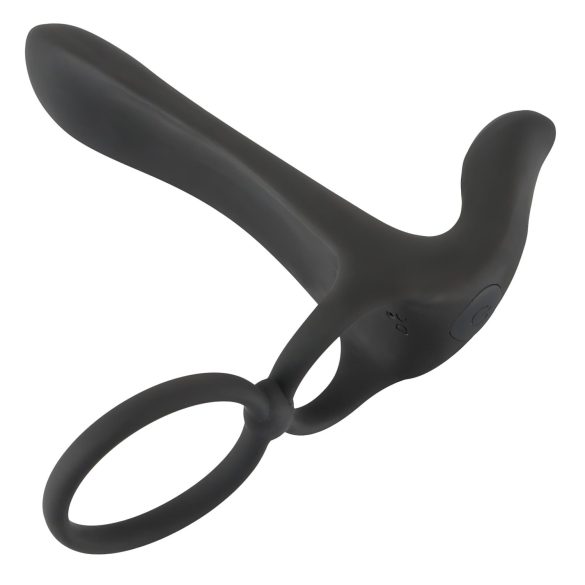 Black Velvet - Akku, 2in1 Paarvibrator & Penisring (schwarz)