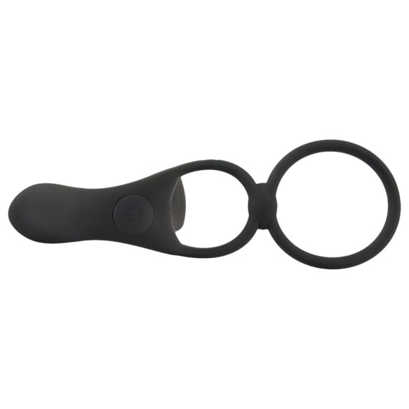 Black Velvet - Akku, 2in1 Paarvibrator & Penisring (schwarz)