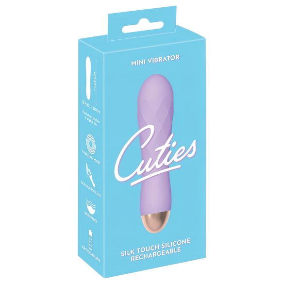 Cuties Mini - Akku Vibrator, wasserfest, lila, mit Rillenmuster