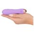 Cuties Mini - Akku Vibrator, wasserfest, lila, mit Rillenmuster