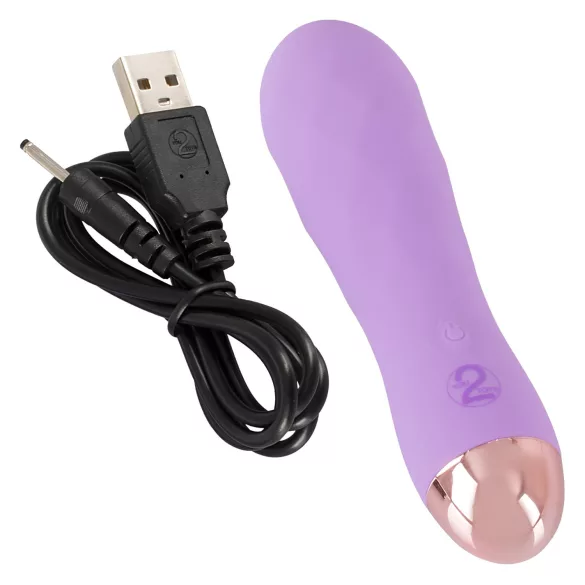 Cuties Mini - Akku, wasserdicht, gerippter Vibrator (lila)