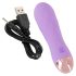 Cuties Mini - Akku Vibrator, wasserfest, lila, mit Rillenmuster