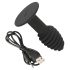 Black Velvet Twist - Wiederaufladbarer Silikon Anal-Vibrator (Schwarz)