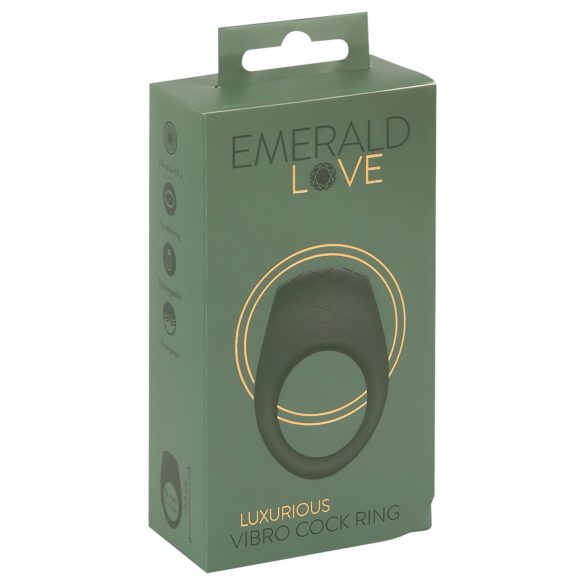 Emerald Love - Wasserdichter Vibrationspenisring (grün)