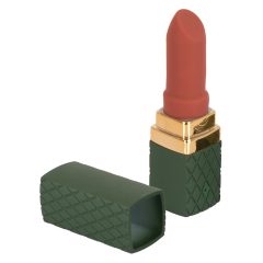   Emerald Love - wiederaufladbarer, wasserdichter Lippenstiftvibrator (grün-burgund)