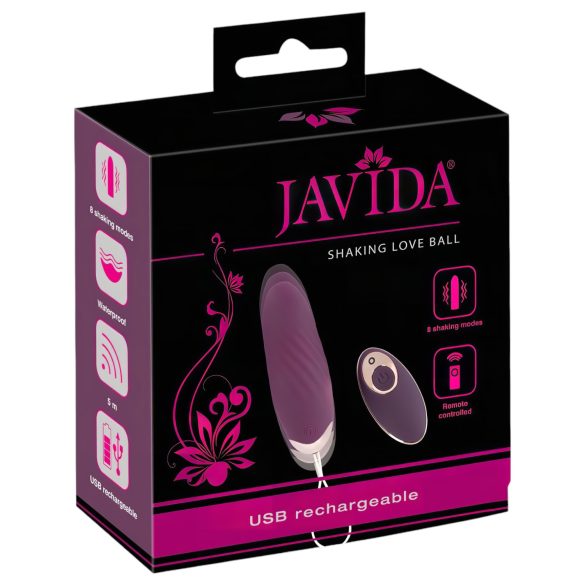 Javida Shaking Love - Funk-Fernbedienung & Vibrationsei (Lila)