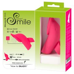   SMILE Licking - wiederaufladbarer, luftwellen-züngelnder Finger-Vibrator (pink)