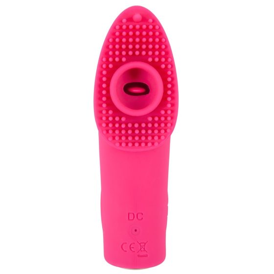 SMILE Licking - wiederaufladbarer, luftwellen-züngelnder Finger-Vibrator (pink)