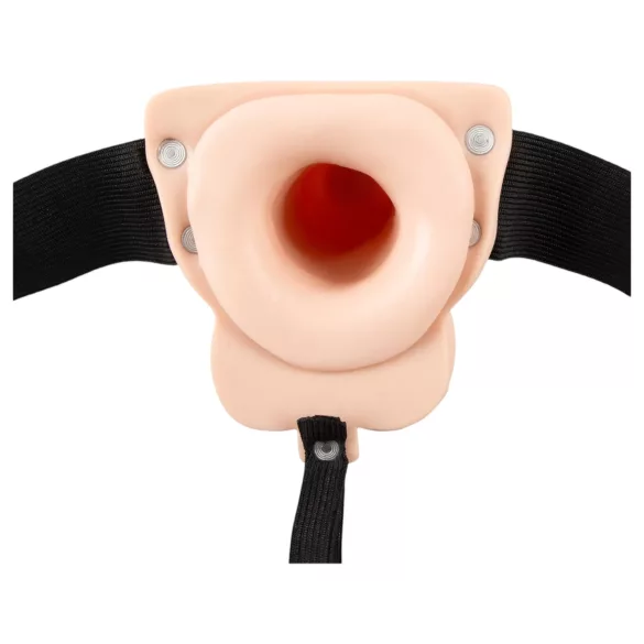 You2Toys Strap-on - hohler Vibrator zum Anschnallen (natur)