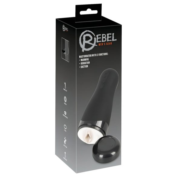 Rebel 3-Funktionen - Wiederaufladbarer, beheizbarer Masturbator