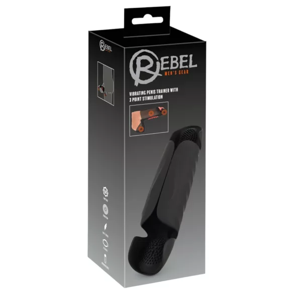 Rebel - 3-Motoren-Eichelvibrator (schwarz)