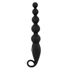Anos Anal Perlen - anale Perlenkette mit Vibration (schwarz)