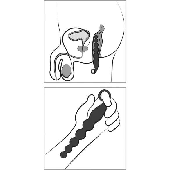 ANOS Anal Beads - Perlen-Analdildo (schwarz)