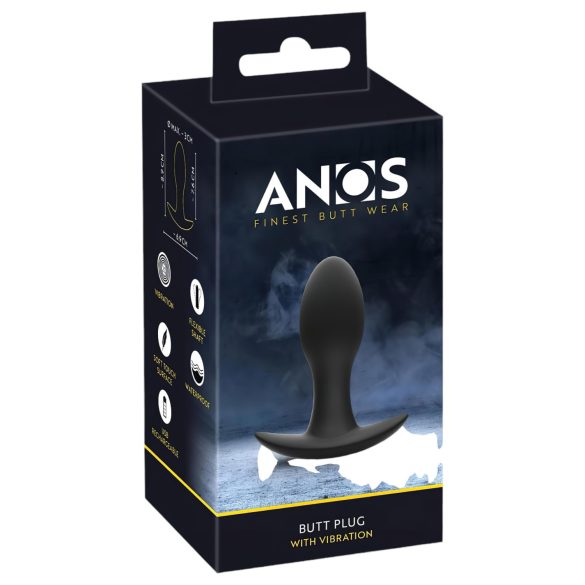 ANOS - wiederaufladbarer, wasserdichter Prostatavibrator (schwarz)