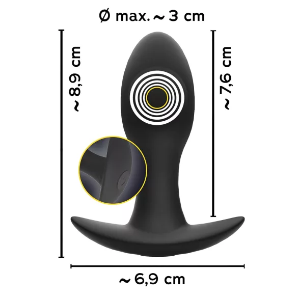 ANOS - Akku-Prostata-Vibrator, wasserdicht (schwarz)