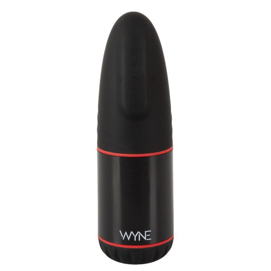 WYNE 02 - akkubetriebener, vibrierender Saug-Masturbator (schwarz-weiß)