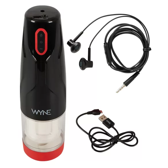 WYNE 05 - Akku-Rotationsmasturbator (schwarz-weiß)
