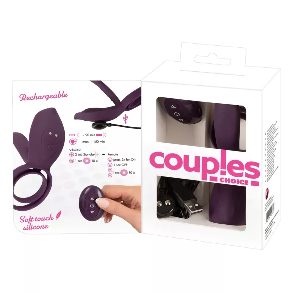 Couples Choice - Wiederaufladbarer Radio-Penisring (lila)