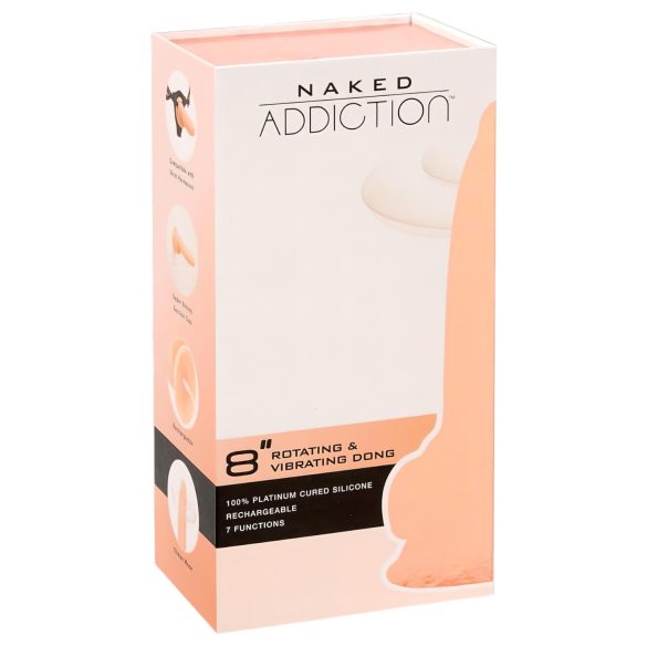 Naked Addiction Rotating 8 - Rotierender Vibrator (20cm) - Natürlich
