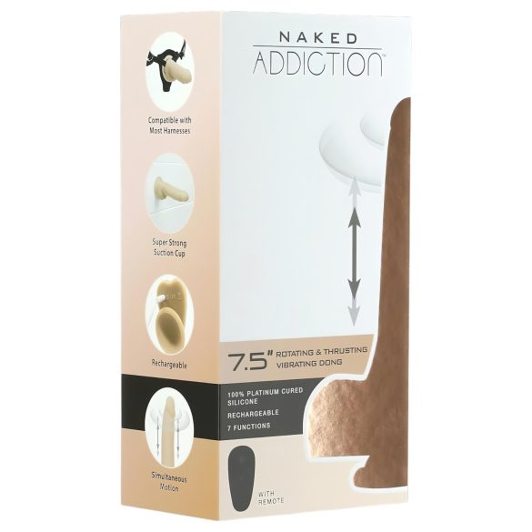 Naked Addiction Stoßvibrator 19 cm - naturgetreu