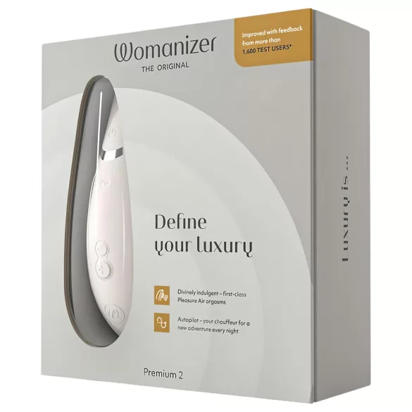 Womanizer Premium 2 - Luftwellen-Klitorisstimulator (Weiß)