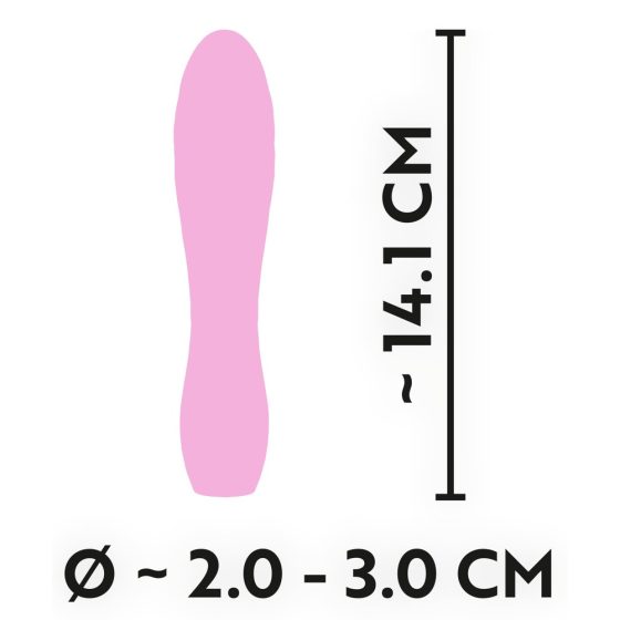 Cuties Mini 3 - akkubetriebener, wasserdichter, gerippter Vibrator (pink)