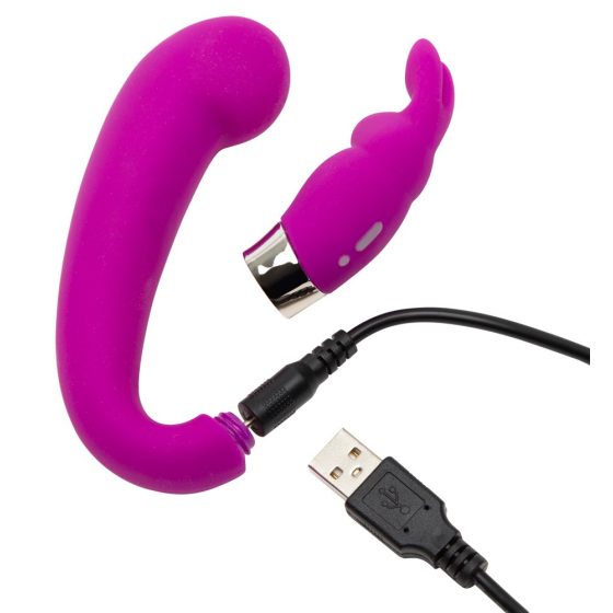 Happyrabbit Mini G - akkubetriebener G-Punkt-Vibrator mit Klitorisarm (lila)