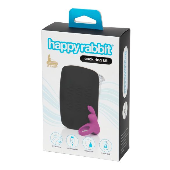 Happyrabbit Cock Kit - Vibrationsring mit Etui (Lila)