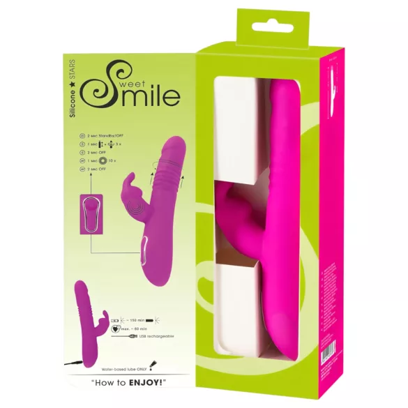 SMILE Rabbit - Akku-Vibrator mit Stoß- und Drehfunktion (pink)