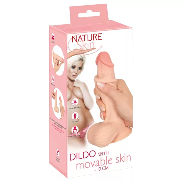 Nature Skin - Dildo mit Haut - 19 cm (natur)