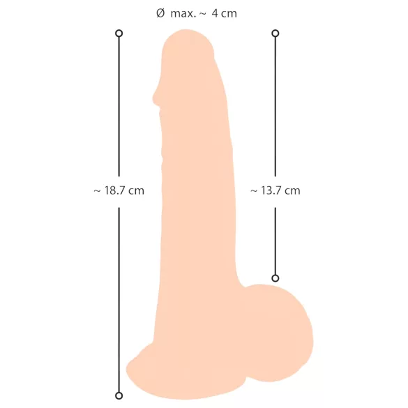Nature Skin - Dildo mit Haut - 19 cm (natur)
