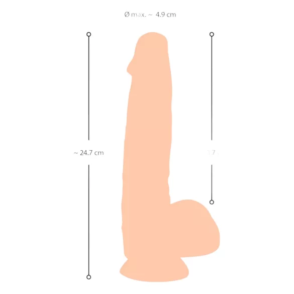 Natute Skin - Dildo mit Haut - 25 cm (naturfarben)