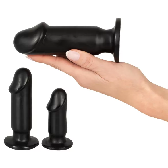 Anos Training Kit - Analplug-Set (3-teilig, schwarz)