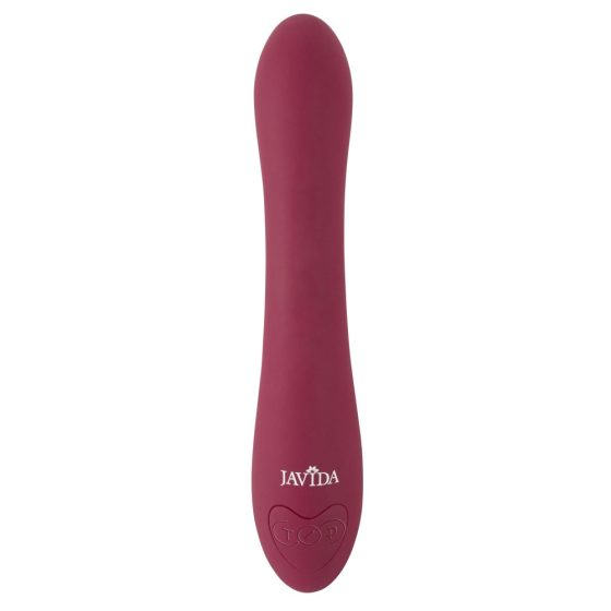 Javida - akkubetriebener, funkgesteuerter, rotierender Vibrator mit Klitorisarm (rot)