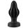 ANOS - Weicher gerippter Analplug - 5 cm (schwarz)