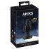 ANOS - Weicher gerippter Analplug - 5 cm (schwarz)