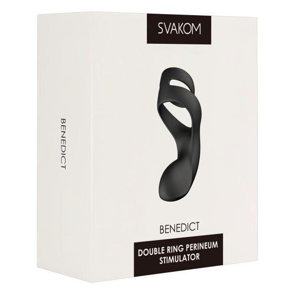 Svakom Benedict - perineum-stimulierender, vibrierender Penisring (schwarz)