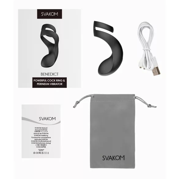 Svakom Benedict - Perineum-Stimulator, vibrierender Penisring (schwarz)