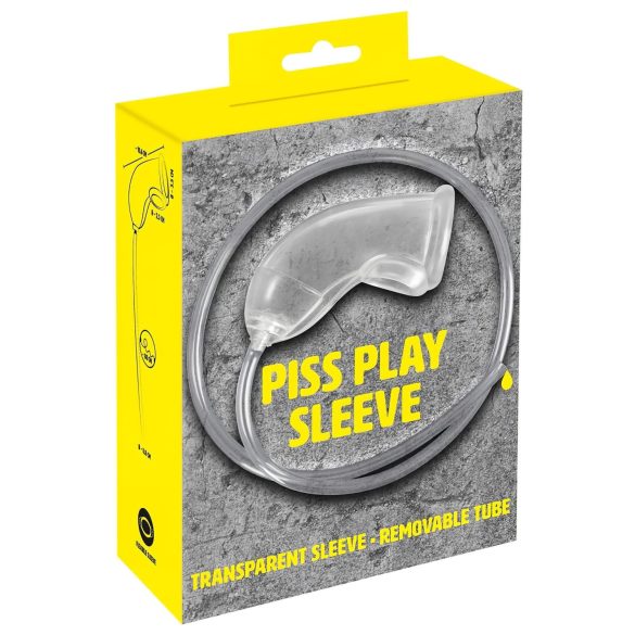 You2Toys Piss Play Sleeve - Penisaufsatz mit Ablaufrohr (transparent)