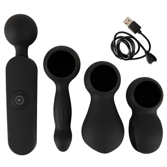 Couples Choice - Akku-Massagesextoy mit Wärmfunktion (Schwarz)