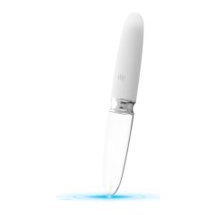   You2Toys Liaison - Akkubetriebener Silikon-Glas LED Vibrator (Transparent-Weiß)
