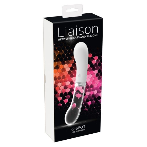 You2toys Liaison - Silikon-Glas LED Vibrator (transparent-weiß)