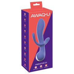 AWAQ.U 1 - akkubetriebener, dreizweigiger Vibrator (Lila)