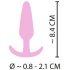 Süßes Mini Analplug - Silikon - Rosa (2,1 cm)