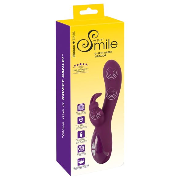 SMILE - Akku Vibrator mit 3 Motoren und Klitorisarm (Lila)